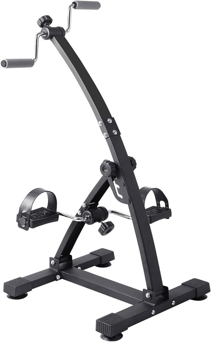 Fiets Arm en Been Trainer - Pedalen Hometrainer - Thuis Fitness - Niet-Glijdende Zuignap - 93x44.5x40.5cm - Zwart (9101216279059)