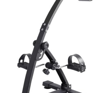 Hometrainer Arm Beenoefenfiets - Mini Fiets Trainer - Thuis Fitness - Verstelbare Weerstand - 93x41x41cm - Zwart (9101163759840)