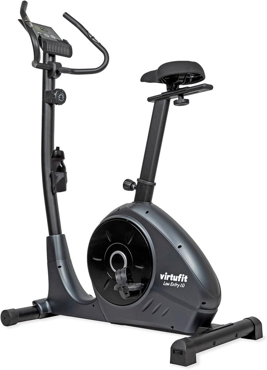Hometrainer Fiets - Indoor Fiets - Thuis Trainen - Lage Instap - 143 cm Hoog - Zwart (9101148280307)