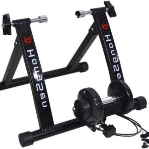 Hometrainer Fiets - Indoor Fiets Trainer - Binnen Fietsen - 7-Speed Magnetische Weerstand - 24-29 Inch Wielen - Zwart (9101265321396)