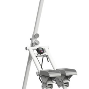 Hometrainer Stepper - Cardio Machine - Thuis Trainen - Inklapbaar Ontwerp - 150 cm Hoog - Wit (9101259381559)