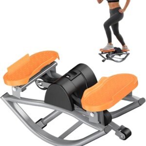 Hometrainer Stepper - Fitnessapparaat - Full Body Workout - Geluidsarme Cardio - 23 cm - Oranje (9101248909085)