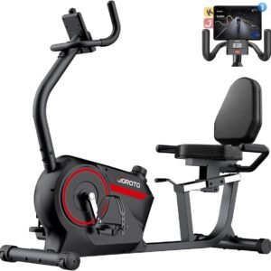 Ligfiets Hometrainer - Magnetische Hometrainer - Cardiotraining Thuis - 16 Weerstandsniveaus - 134x63x103 cm - Rood (9101167223149)