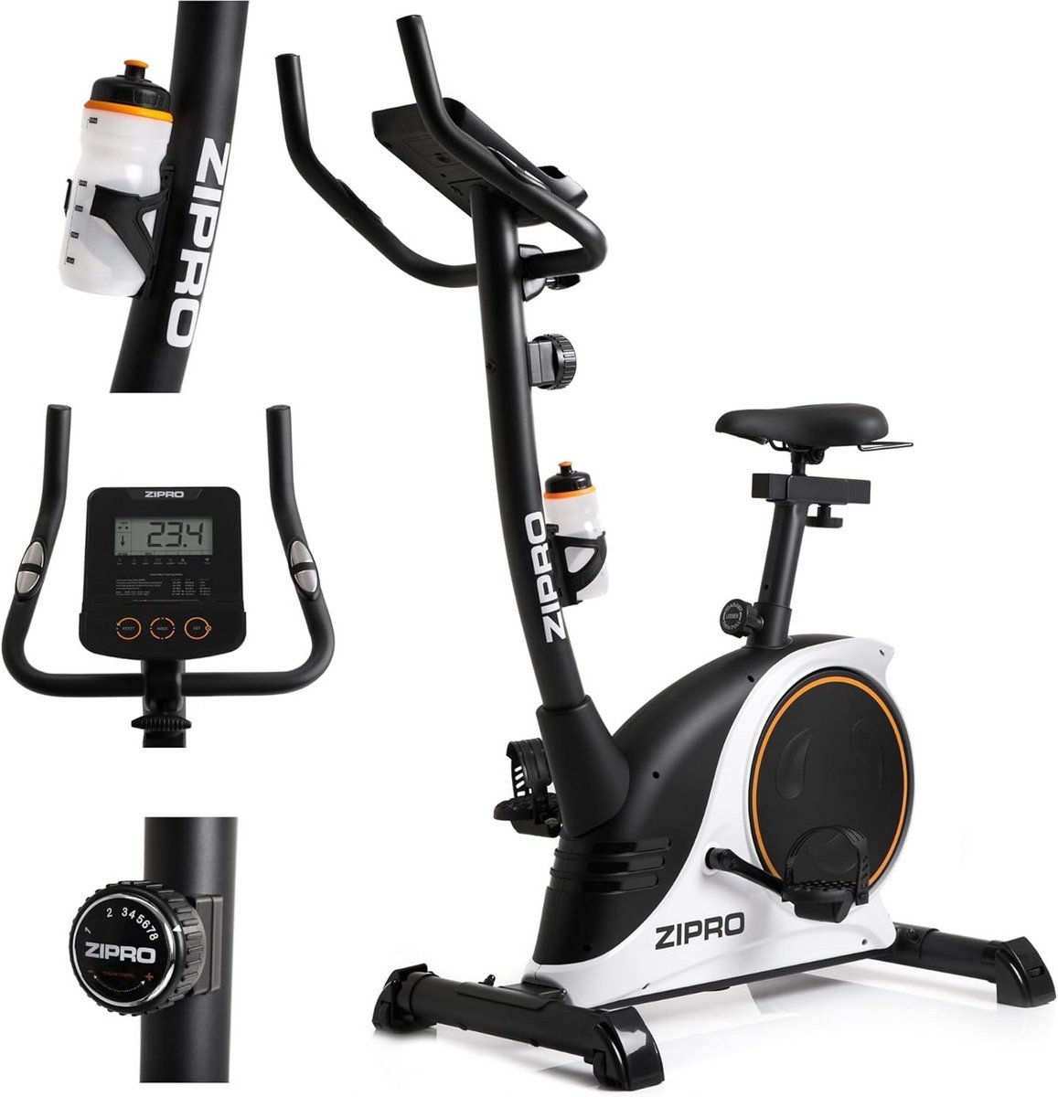 Magnetische Hometrainer met 8 Weerstandsniveaus en Hartslagmeter - Max. 150kg (9101144873008)
