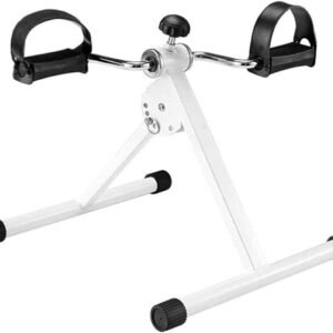 Mini Fiets Hometrainer - Oefenfiets Been - Revalidatie Training - Opvouwbaar Ontwerp - 50x43x40 cm - Zwart Rood Wit (9101252730552)
