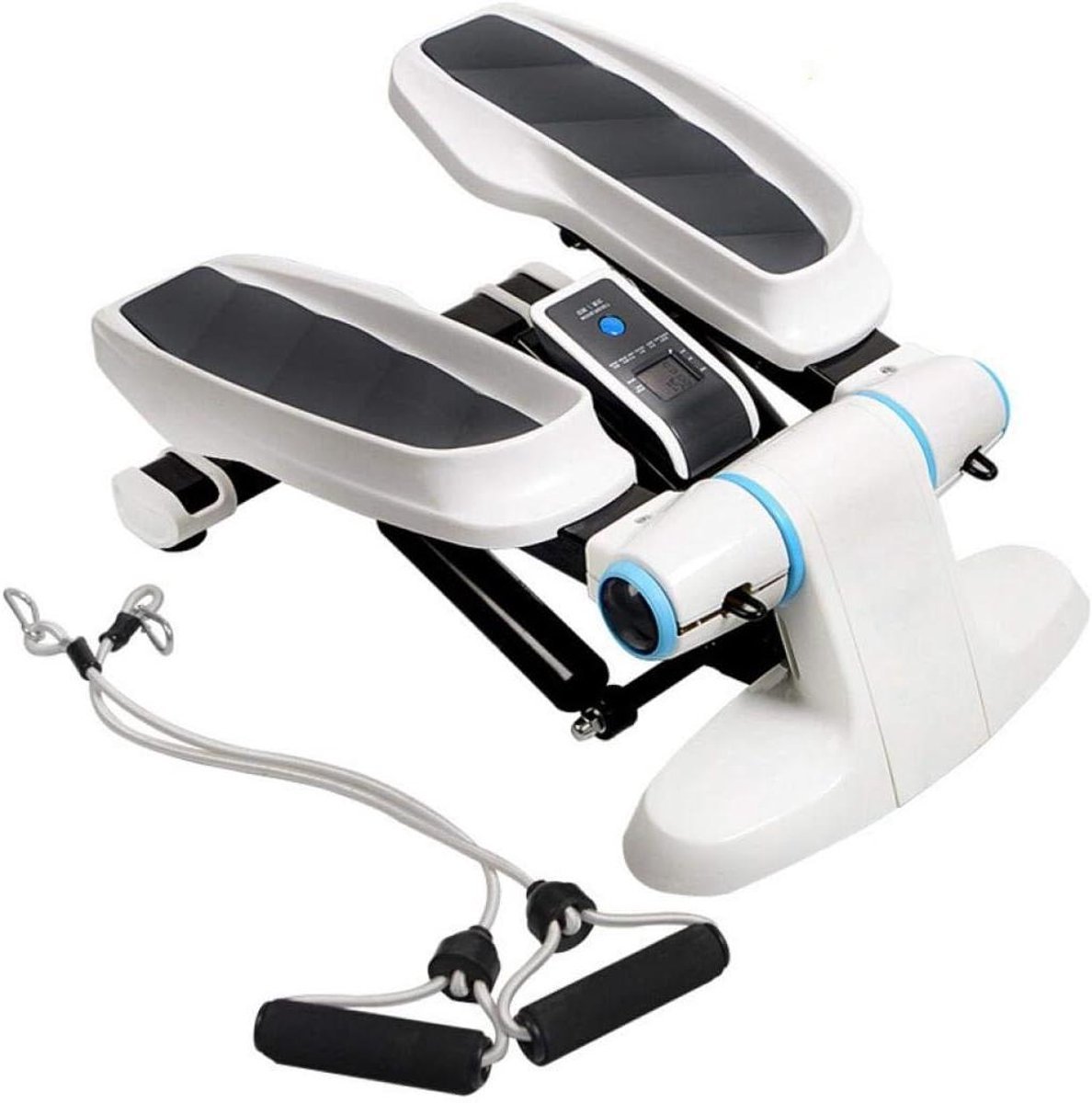 Mini Stepper - Hometrainer Stepper - Thuis Fitness - Met Weerstandsbanden - 150 kg - Zwart (9101265301428)