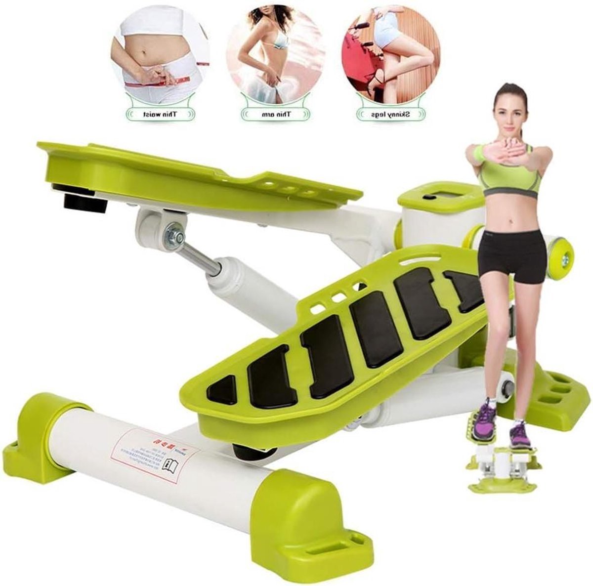Mini Stepper - Hometrainer Stepper - Thuis Trainen - Multifunctioneel Display - 7.5 kg - Zwart (9101265299367)