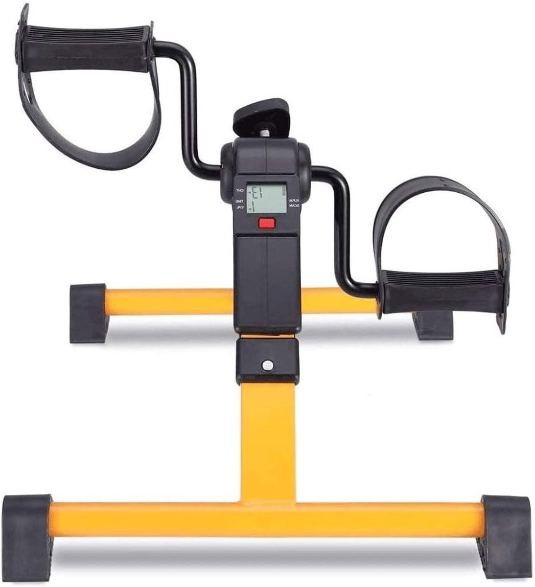 Opvouwbare Hometrainer - Pedaal Trainer - Fysiotherapie Thuis - Met LCD Display - 50 x 41 x 28 CM - Oranje (9101264423084)