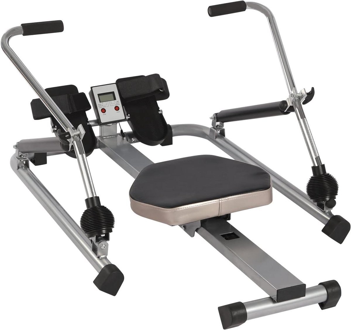 Roeitrainer - Indoor Rower - Thuis Fitness - Hydraulische Weerstand - 15-55 kg - Zilver (9101205240336)