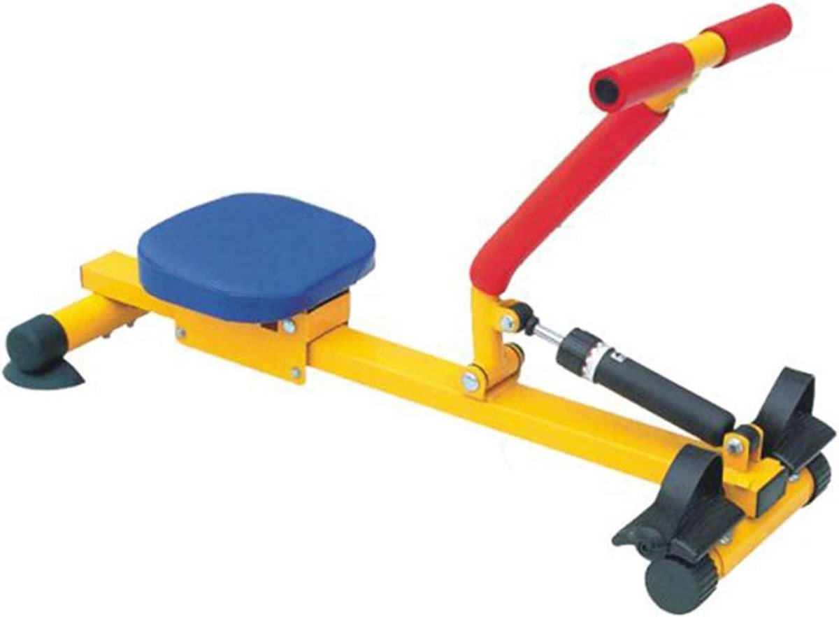 Roeitrainer Kinderen - Fitnessapparaat Binnen - Spierontwikkeling Stimuleren - Hydraulische Weerstand - 65 x 37 x 90 cm - Zwart (9101221178422)