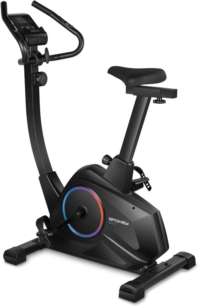 Spokey ARES Hometrainer - Magnetisch - Tablet houder - Hartslagsensoren - Verstelbaar zadel en stuur (5905339462671)