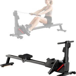 CLVP® Roeitrainer Inklapbaar - Hometrainer - Roeimachine Fitness - Zwart (6152149822815)