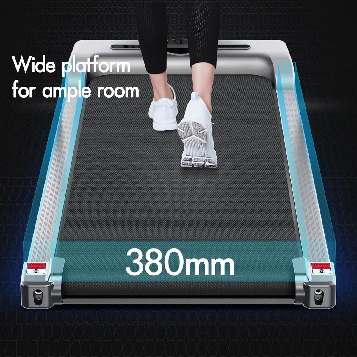 Elektrische Loopband Inklapbaar met Bluetooth en Handgreep - Walking Pad voor Thuis & Kantoor - 1-12 km/u Hardloopband met LED Display, Afstandsbediening en Schokabsorptie - House&Garden SilverMotion Pro 3805A-H (9502828581187)
