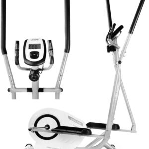 Elliptische Trainer - Hometrainer Crosstrainer - Thuis Fitness - 12 Weerstandsniveaus - 120 kg Max - Wit (9101235576061)