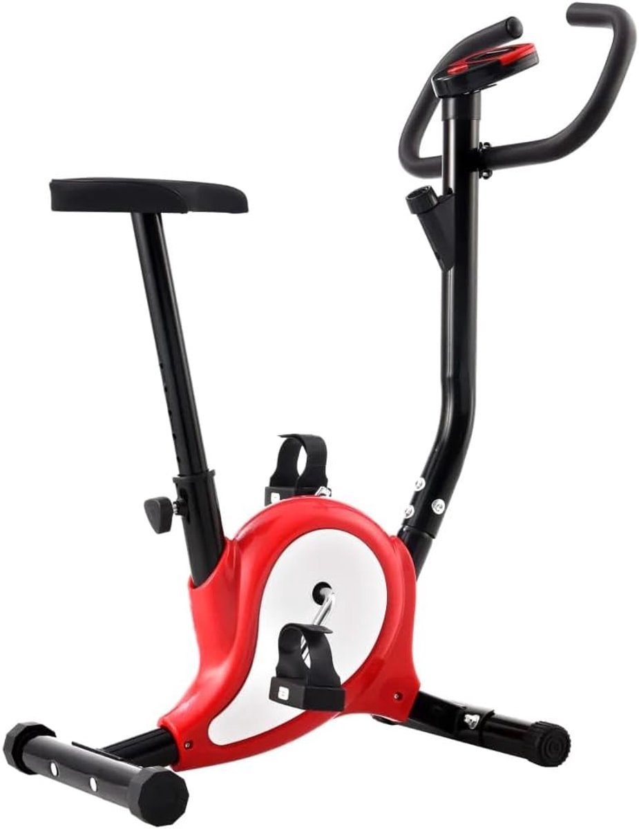 Hometrainer Bandweerstand - Indoor Fiets - Thuis Trainen - Verstelbaar Zadel - Opvouwbaar Ontwerp - Rood (9101148284220)