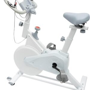 Hometrainer - Fiets voor thuis - Indoor cycling - Instelbaar weerstandssysteem - 85 x 45 x 110 cm - Wit (9101233104211)