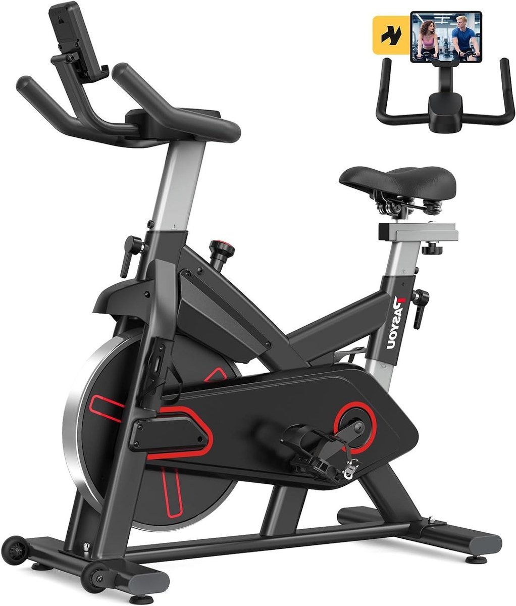Hometrainer - Fitnessfiets - Thuis sporten - Magnetische weerstand - Tot 136 kg - Zwart (9101266603781)