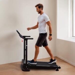 Hometrainer Loopband - Fitness Apparaat - Dagelijkse Training - 12 Trainingsprogramma's - 96x35 cm Loopvlak - Zwart (9101360090807)