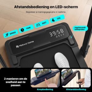 Loopband Inklapbaar - 3-in-1 Treadmill - Walking Pad voor onder Bureau - 1-12 km/u - 6% Helling - 2.5 PK Motor - Belastbaar tot 120 kg - Met Afstandsbediening & LED-display - Compact & Opvouwbaar - Fitnessapparaat voor Thuis & Kantoor (8721541104744)