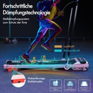 Loopband elektrisch inklapbaar - House&Garden PowerRun Pro 16 - 3,2 PK motor - 1-16 km/u met 9% helling - LED display - Bluetooth fitness treadmill - 150 kg draagkracht - thuis, kantoor & sportschool (9506692248139)