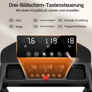 Loopband voor Thuis inklapbaar - House&Garden UltraRun Pro X12 met Helling & Bluetooth - Elektrische Treadmill 12 km/u - Walking Pad met Borstelloze Motor - Compacte Home Gym Loopband tot 136 kg - Zwart/Rood (9504525681993)
