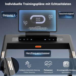 Loopband voor Thuis met 20% Automatische Helling - House&Garden Everest Pro X7 - 7 PK Elektrische Inklapbare Loopband - 1-20 km/u - Bluetooth App Compatibel - 36 Trainingsprogramma's - Hartslagmeter - Professionele Treadmill tot 180 kg (9509935813347)