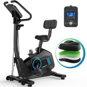 MERACH Hometrainer Fiets met Rugleuning - Ergometer - 16-traps Automatische Weerstand - Bluetooth & App - Inclusief 2 Weerstandsbanden (6979498432072)
