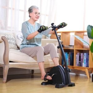 Mini Hometrainer - Pedaal Trainer - Revalidatie Oefeningen - Verstelbare Hoogte - 103 cm Max - Wit (9101243298436)