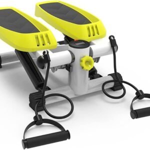 Mini Hometrainer - Stapapparaat - Thuis sporten - Met weerstandsbanden - 330 LBS capaciteit - Geel (9101332593763)