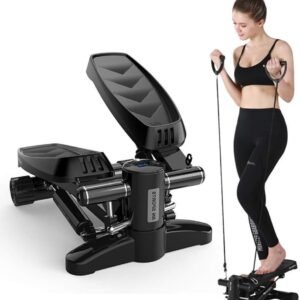 Mini Stepper - Hometrainer Benen - Thuis Trainen - Compact Ontwerp - 150 kg Draagvermogen - Zwart (9101335544731)