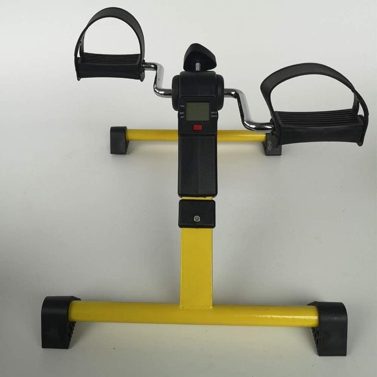 Opvouwbare Hometrainer - Pedaaltrainer Fitness - Spierversteviging Herstel - Verstelbare Weerstand - 415 x 195 cm - Geel (9101237164020)