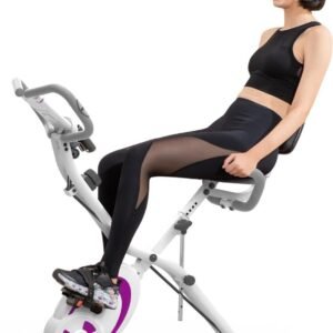 QORA® Hometrainer Fiets - Hometrainers Fitness - Hometrainer - Paars - 133cm x 25cm x 47cm (6155952459438)