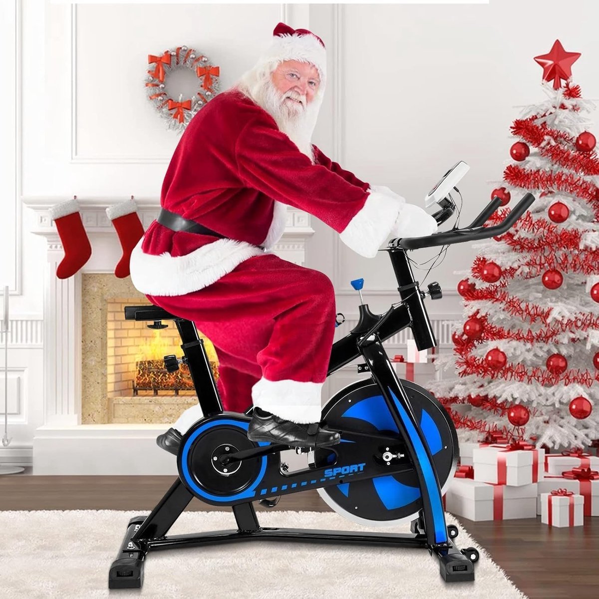 Fiets Hometrainer - Indoor Fietsen - Thuis Sporten - Draagbaar Ontwerp - Eén Maat - Blauw (9101163761553)