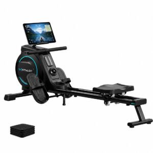 Fithlon Mag Row Roeitrainer - Roeimachine met Trainingsprogrammas & App - Roeiapparaat met 32 Weerstandniveaus - Met App Inbegrepen - Inclusief 4 x Anti-Slip Matten (8720726388382)