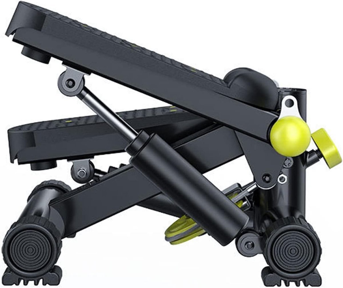 Fitness Stepper - Hometrainer Mini - Been en Bil Training - Met Trainingsbanden - 330LBS Laadvermogen - Zwart Geel (9101227119696)