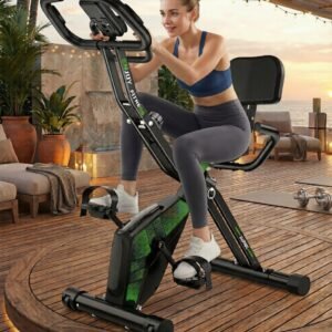 Hometrainer 5-in-1 inklapbaar - Multifunctionele Ergometer Fiets voor Thuis, Magnetisch 16-Weerstandsniveaus, LCD-Display, Stille Cardio Workout, Verstelbaar Zadel, 160 kg Belastbaar Designbest (9502284718929)