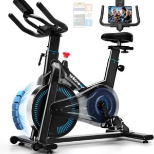 Hometrainer Fiets - Indoor Fiets Ergometer - Thuis Trainen - App Connectiviteit - 91 x 46 x 110 cm - Blauw (9101215253357)