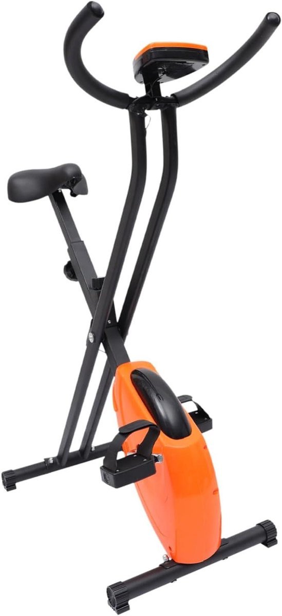 Hometrainer Fiets - Indoor Fiets Trainingsfiets - Thuis Fitness - Verstelbare Hoogte - 80 x 33 x 80 cm - Oranje (9101431070011)