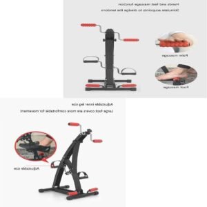 Hometrainer Fiets - Thuisfitness Apparaat - Lage Impact Training - Opvouwbaar Ontwerp - 6 Niveaus Verstelbaar - Zwart (9101205406763)