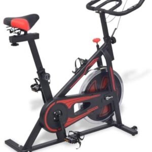 Hometrainer - Fitnessfiets Binnen - Effectief Trainen - Hartslagmeters - Verstelbaar - Wit/Zwart/Rood (9101303000610)