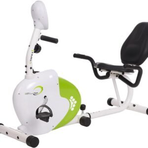 Hometrainer - Fitnessfiets - Thuis Sporten - 8 Weerstandsniveaus - 120 kg Gewicht - Wit Groen (9101306514886)