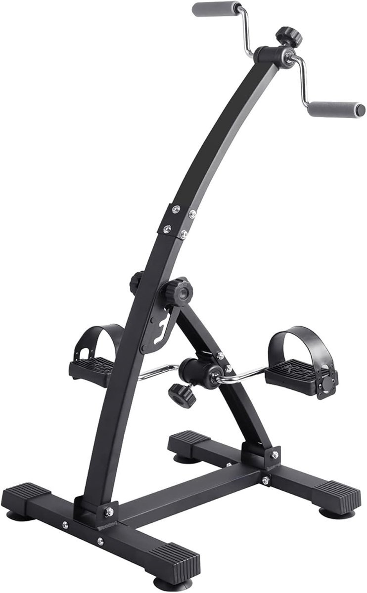 Hometrainer Oefenfiets - Arm Been Fiets - Revalidatie Training - Verstelbare Weerstand - 87x445x405cm - Zwart (9101163761638)