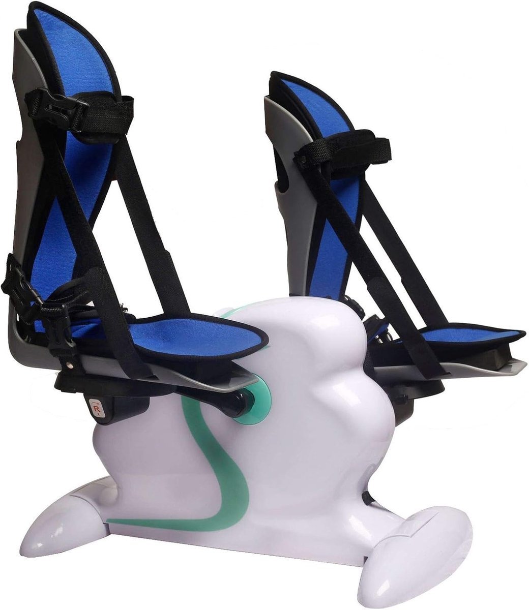Hometrainer Onder Bureau - Pedaaltrainer Beenarm - Revalidatie Training - Gemotoriseerde Pedaalactie - 42.5x29.5x22 cm - Zwart (9101342891187)