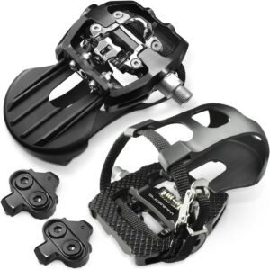 Hometrainer Pedalen - Fitness Fiets Pedalen - Binnen Fietsen - Dubbele Functie - 9/16 Inch - Zwart (9101193803162)