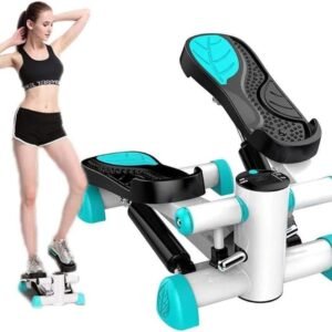 Hometrainer Stepper - Loopband Fitness - Thuis Sporten - Voetmassage Bord - 42x32.5x25cm - Cyaan (9101201226426)