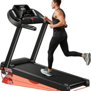 Inklapbare Loopband - Hometrainer Fitness - Cardio Training - 15% Hellingshoek - 3.0 PK Motor - Zwart (9101268031728)
