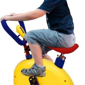 Kinder Hometrainer - Indoor Fiets - Kind Beweging - Verstelbare Zetel - 55 x 35 x 70 CM - Rood Geel (9101364296458)