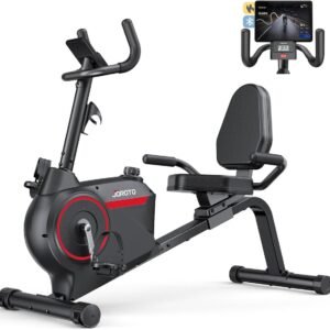 Ligfiets voor thuis - Hometrainer - Cardiotraining thuis - Magnetisch weerstandsysteem - 136 kg capaciteit - Zwart (9101304102467)
