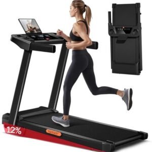 Loopband - Elektrische Loopband - Inklapbare Loopband - Home Trainer - Hardloopband - 12% Verstelbare Hellingshoek - Compact Opvouwbaar Met LED-Display (8721577330735)