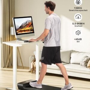 Loopband - Pro Loopband - Thuis en Kantoor - Inklapbaar - Compact - Opvouwbaar - Loopband Snelheid van 0,5 tot 6 km/u met Afstandsbediening en App (9503473529753)